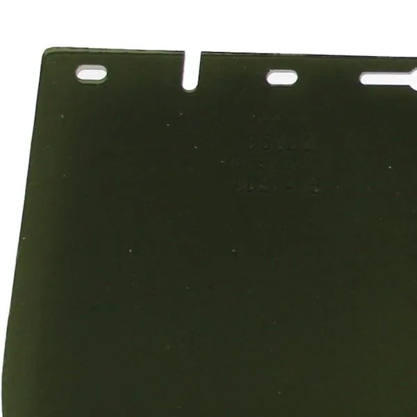 Green acetate face shield window, rectangular, 12 by 8 inches, thin transparent sheet