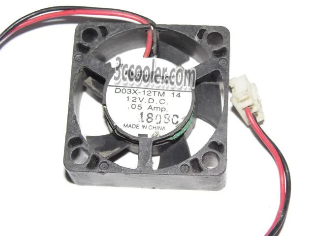 Zyvpee Zyvpee D03X-12TM 30mm 12V .05A 2 Pin Ball Bearing Case Fan — product photo