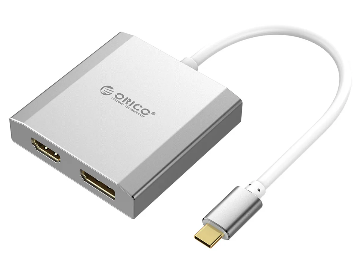 Orico Orico XD-CFHD4 USB 3.1 Type C to HDMI 4K & DP Display Adapter 15cm White — product photo