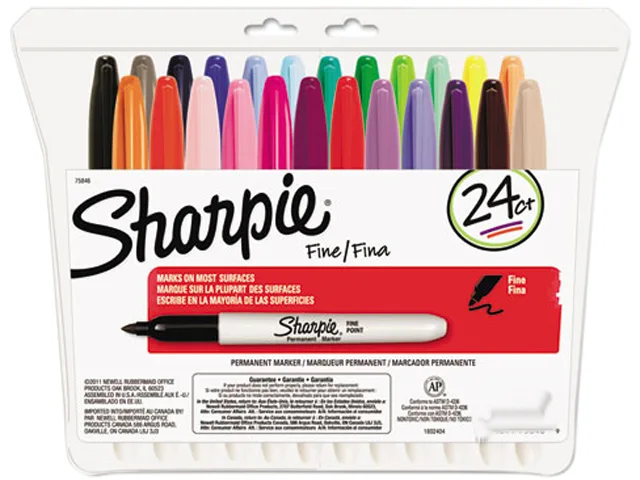 Sharpie Sharpie 75846 Permanent Markers Fine Point Assorted 24 Pack — product photo