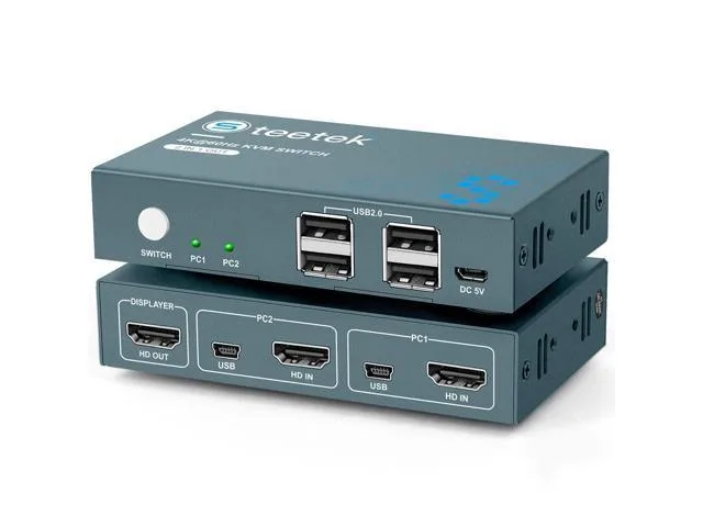 LORDWORLD LORDWORLD 2-Port 4K@60Hz KVM Switch with 4 USB 2.0 Ports — product photo