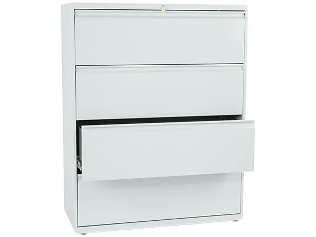 HON HON 894LQ 800 Series Four-Drawer Lateral File Light Gray office furniture — product photo