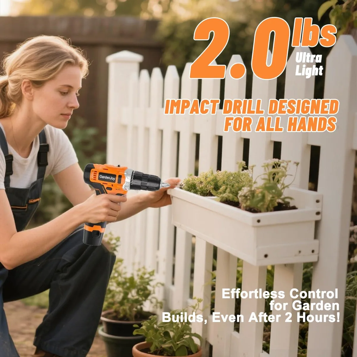 Compact yellow cordless drill with two batteries, charger, and 42-piece accessory kit in case