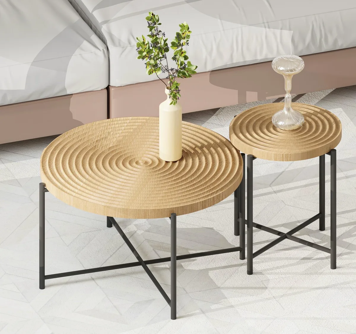tuphen tuphen 2-Piece Coffee and End Table Set Technical Wood — product photo