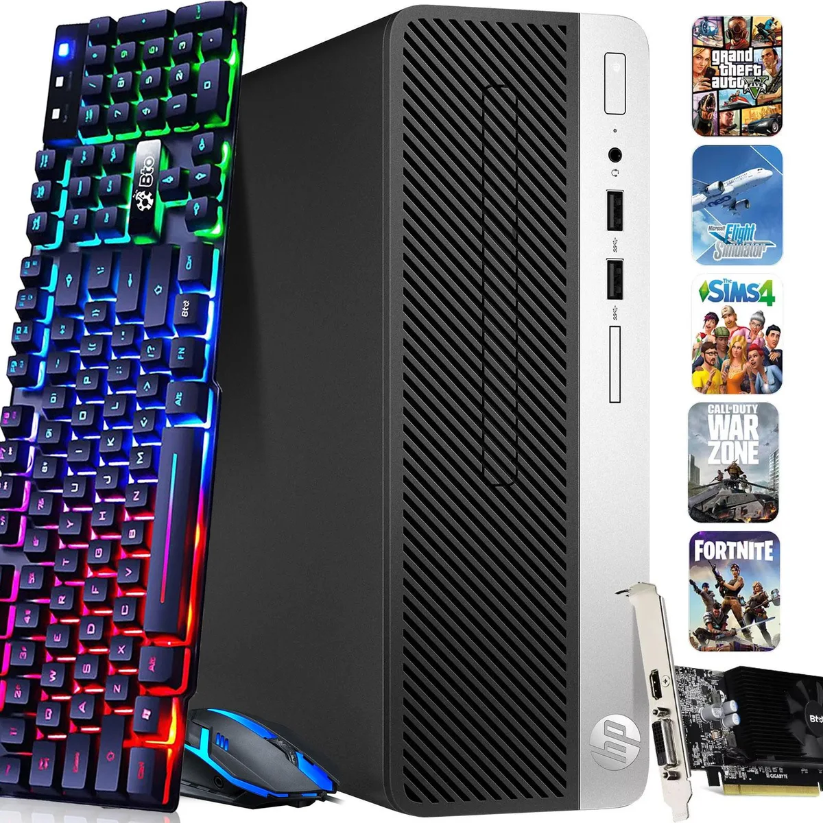 HP HP 800 G3 SFF Gaming PC, i7-6700 4.00GHz, 16GB DDR4, 1TB SSD, GT1030 — product photo