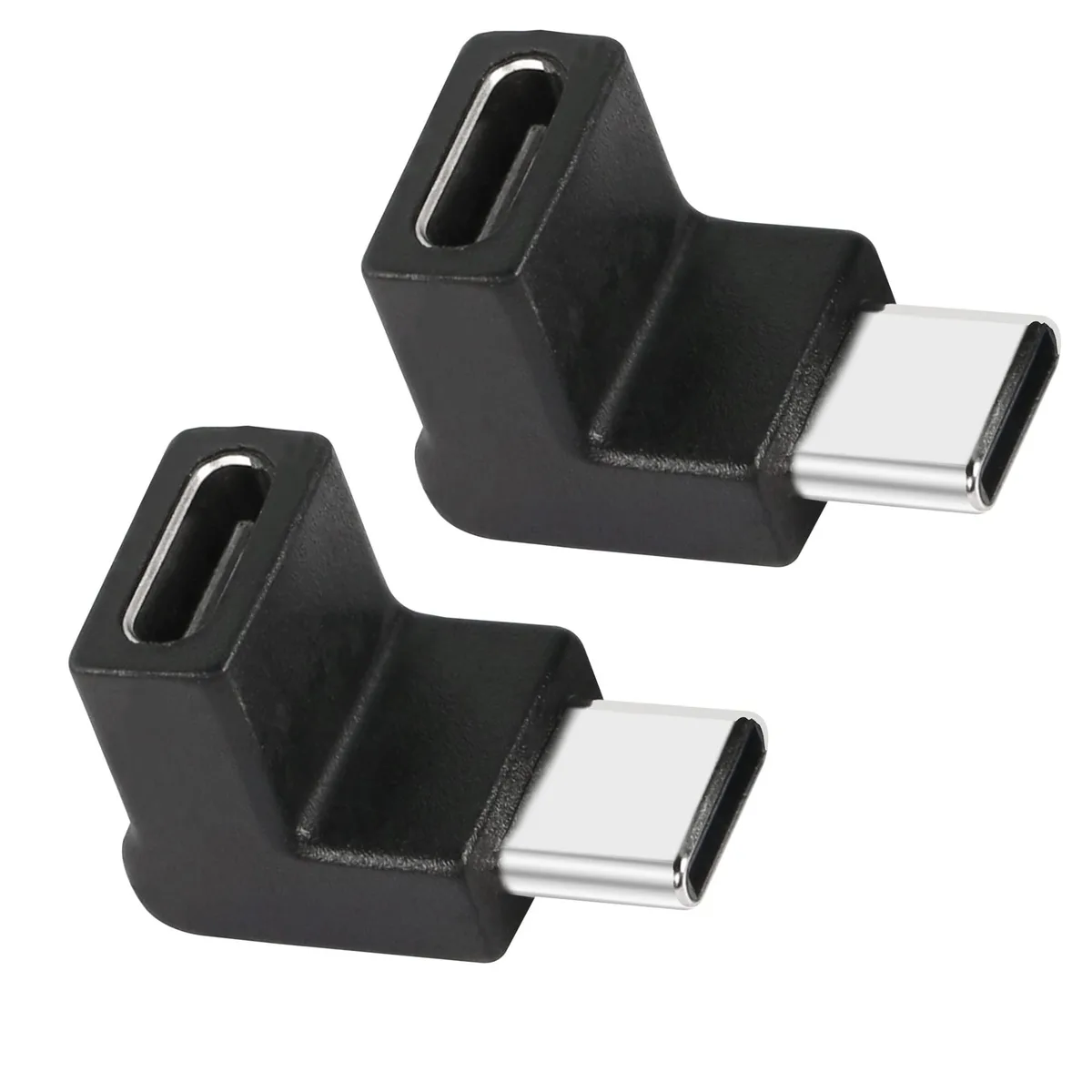 BUCIER BUCIER 90° Up/Down USB-C Male-Female Adapter 10Gbps 2Pack — product photo