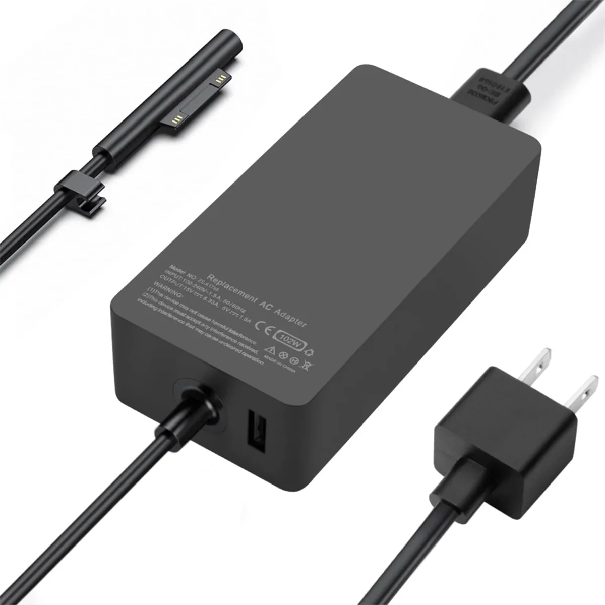 aibileec aibileec 102W 15V 6.33A AC Adapter with USB Port 6.2ft Cord — product photo