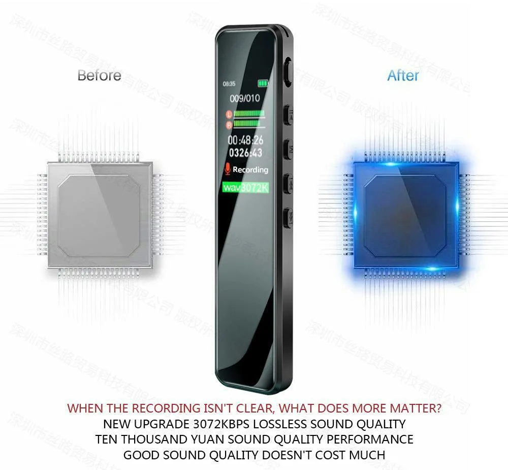 Geili Electronic Technology Co. Geili Electronic Technology Co. GL-82 Voice Recorder 64GB 3072Kbps — product photo