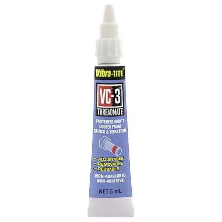 Small red tube of Vibra-TITE VC-3 threadlocker, 0.16 fl oz