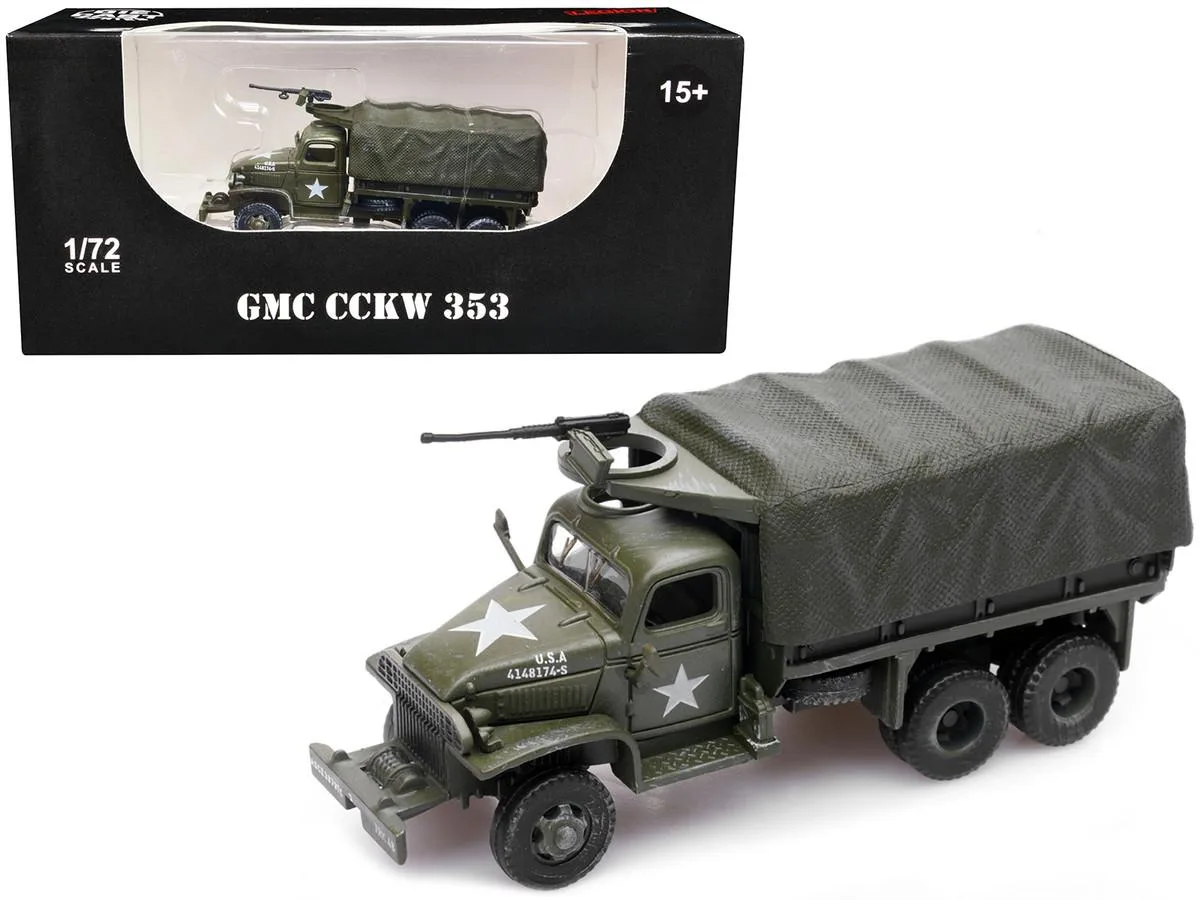 Legion Supplies Legion Supplies GMC CCKW 353 1/72 Diecast Truck With Mounted Gun Olive Drab 4148174-S — product photo