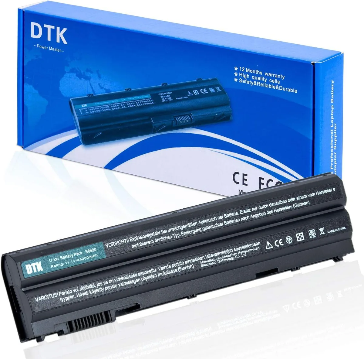 PISKEKAT PISKEKAT 6-cell 5200mAh 11.1V laptop battery for Dell Latitude E6420 E6430 E6440 E6520 E6530 — product photo