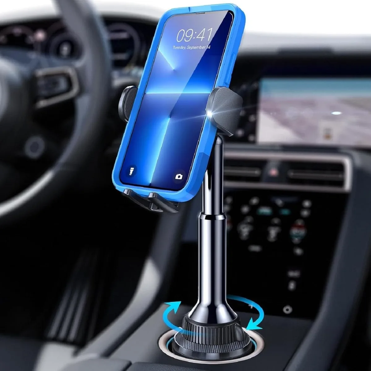  LISEN LV661 Cup Holder Phone Mount 10.4-12.5in 360° Adjustable — product photo
