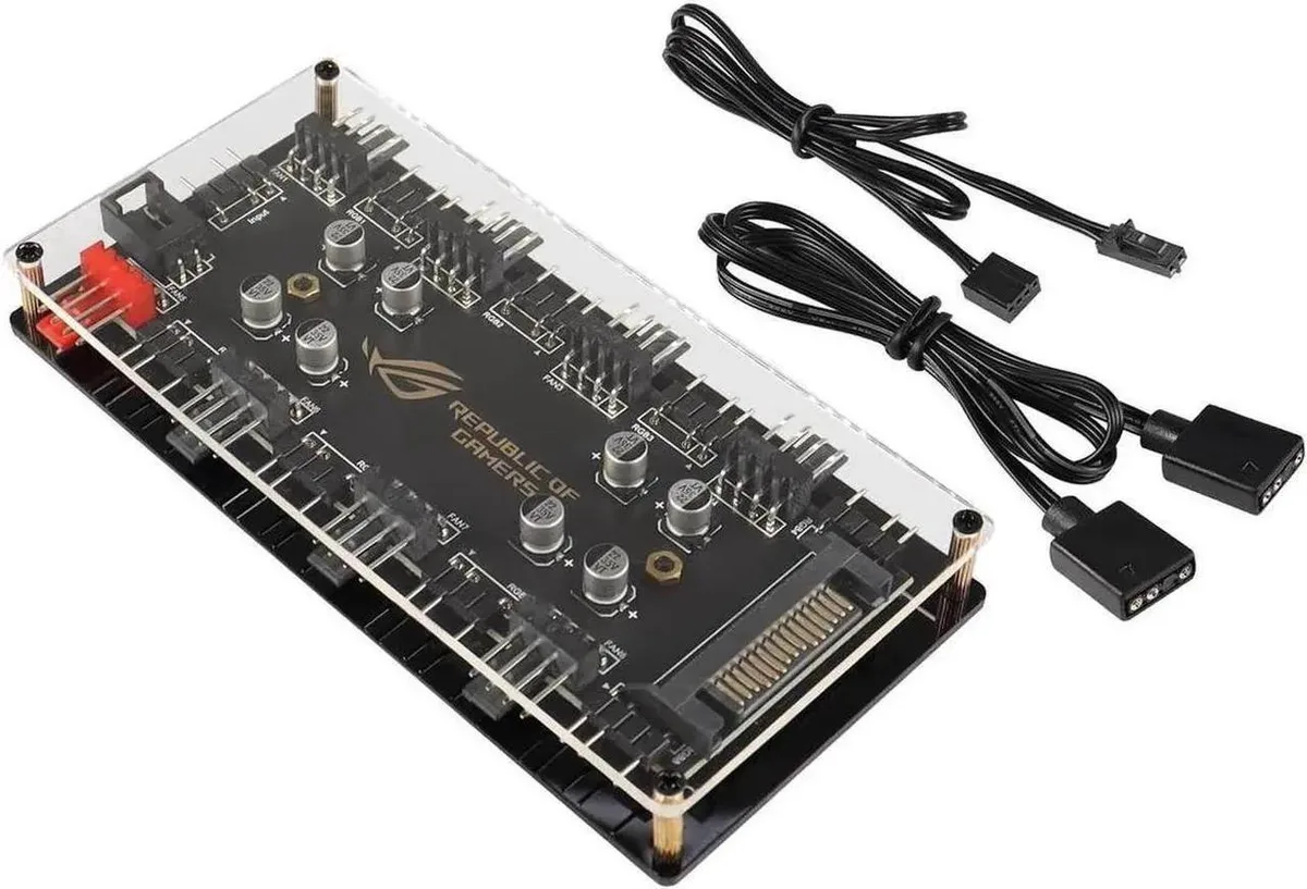 Vszerda Vszerda ARGB PWM 2-in-1 8 Way Hub SATA Power — product photo