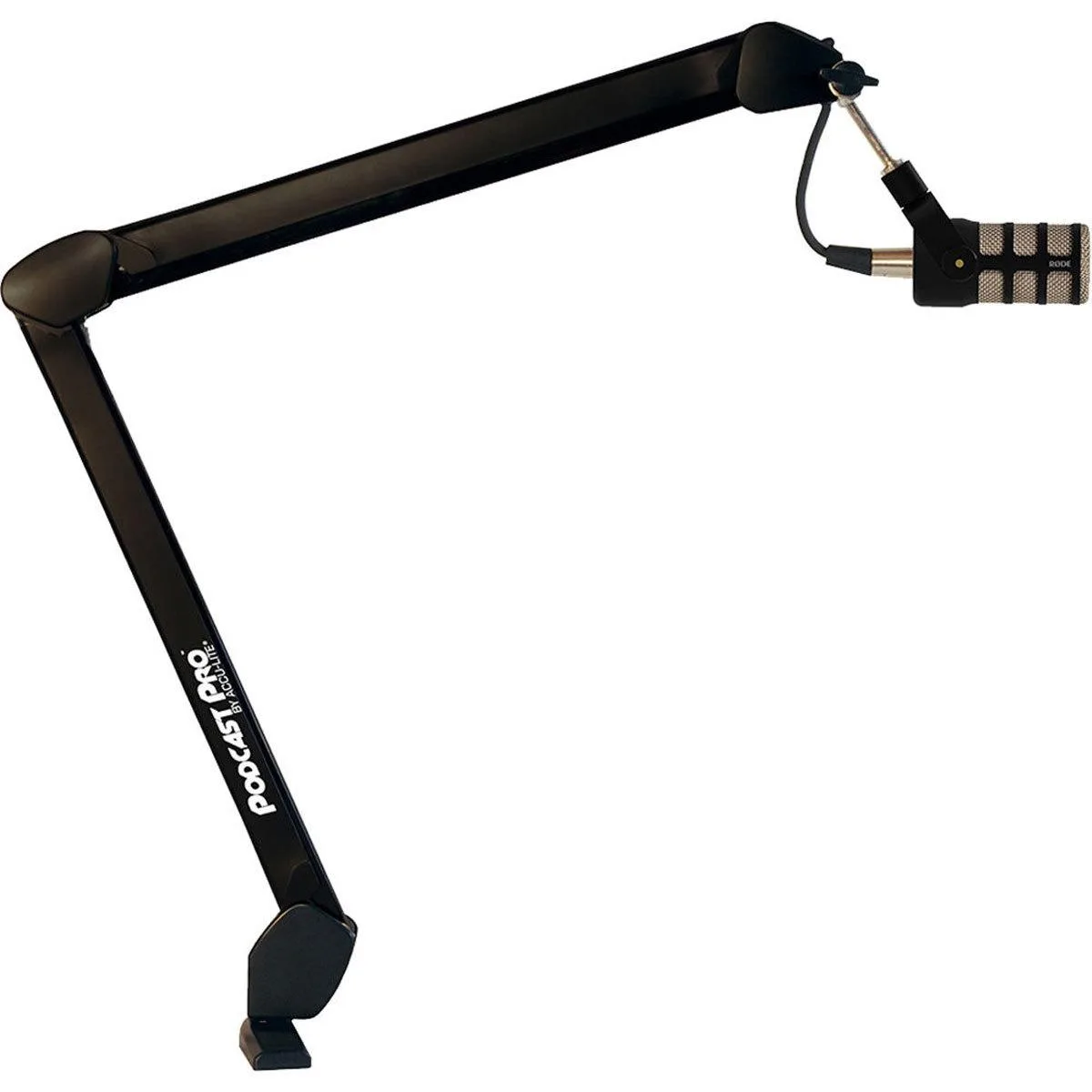 OC White OC White Podcast Pro by Accu-Lite Mic Boom with Table Edge Clamp and XLR Cable, Black — product photo