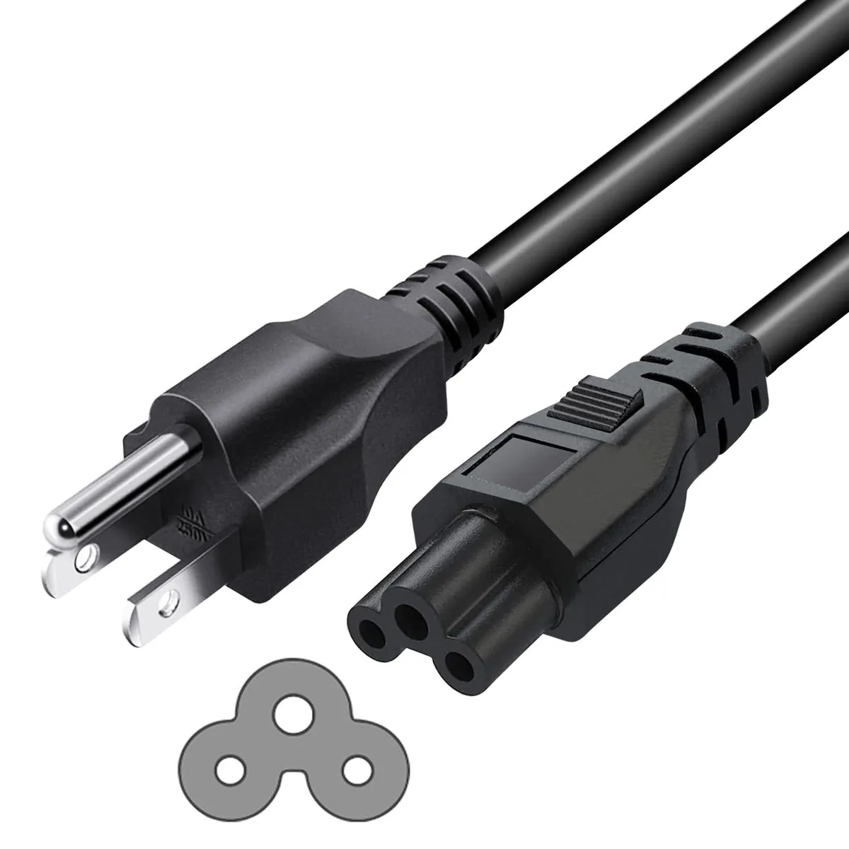 Love your yy 50LB5900UV AC Power Cord for Laptop 6 Feet Black C5 Mickey Mouse Plug — product photo