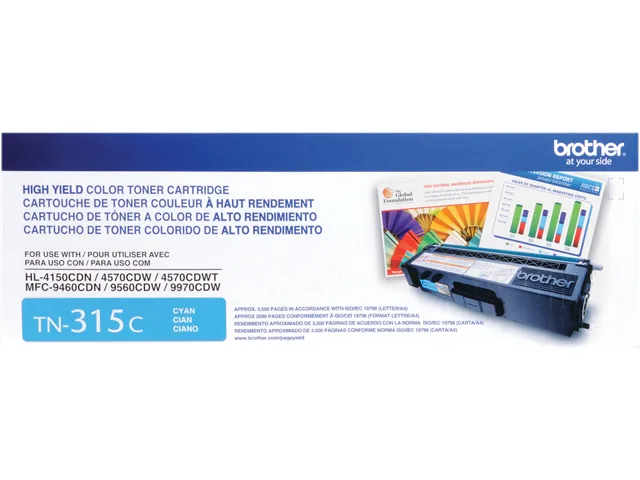 Brother Brother TN315C Cyan High Yield Toner Cartridge 3500 Pages — product photo