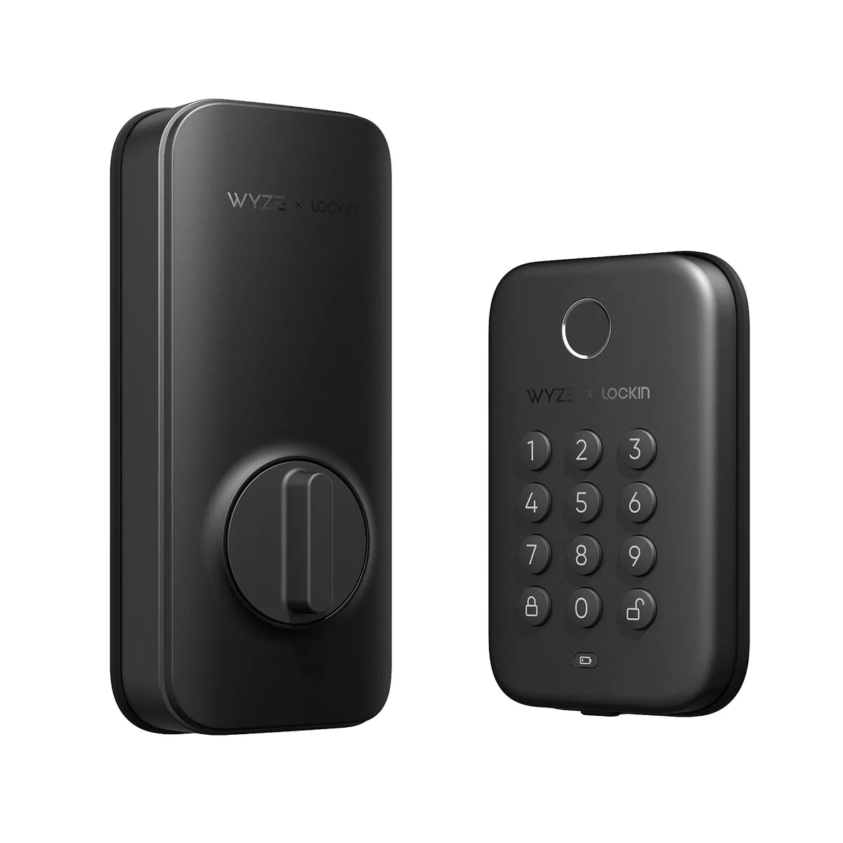 Wyze Lock Bolt WLCKB1 fingerprint smart door lock, matte black — product photo