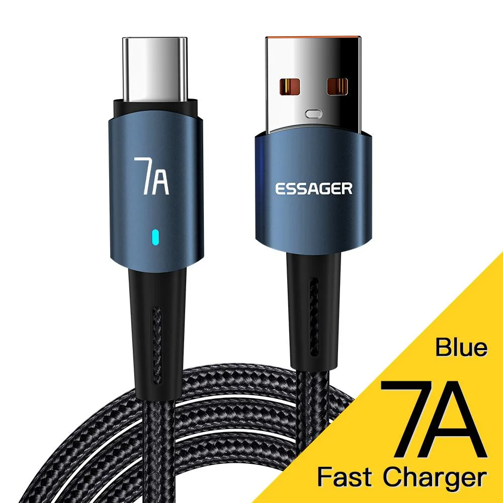 LUOM LUOM Essager CGA7A USB-C Cable 80W 7A Blue 6.6ft — product photo