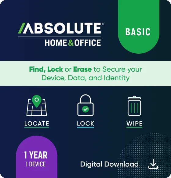 Absolute Software Corp. Absolute Software Corp. ADP1 Absolute Home &amp; Office Basic 1 year internet security — product photo