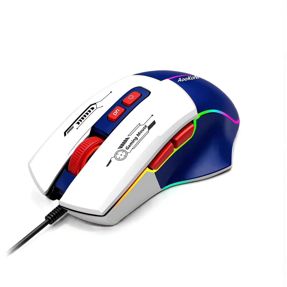  mobiproduct Wired Gaming Mouse Blue 7200 DPI 7 Buttons — product photo