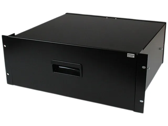 STARTECH STARTECH 4UDRAWER 4U Black Steel Storage Drawer 19in Rack server accessory — product photo