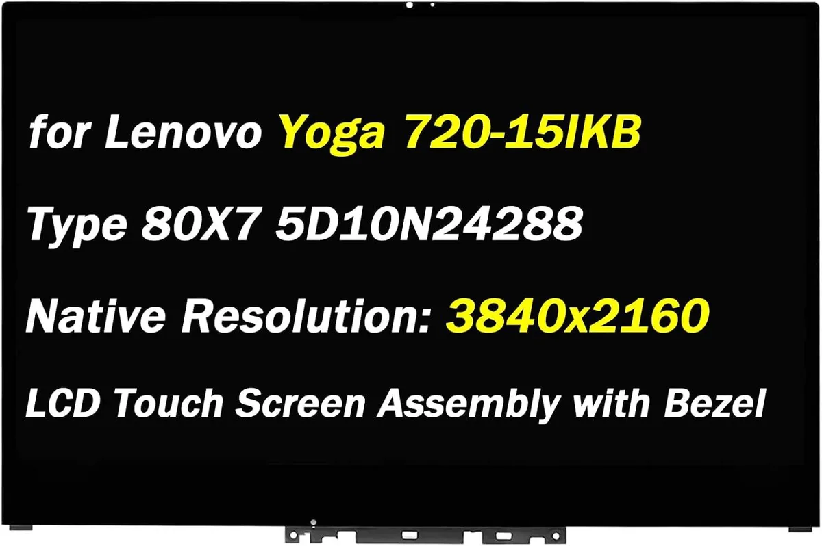 NUOLAISUN NUOLAISUN 15.6" 3840x2160 40-pin 60Hz touch laptop screen for Lenovo Yoga 720-15IKB 5D10N24288 — product photo