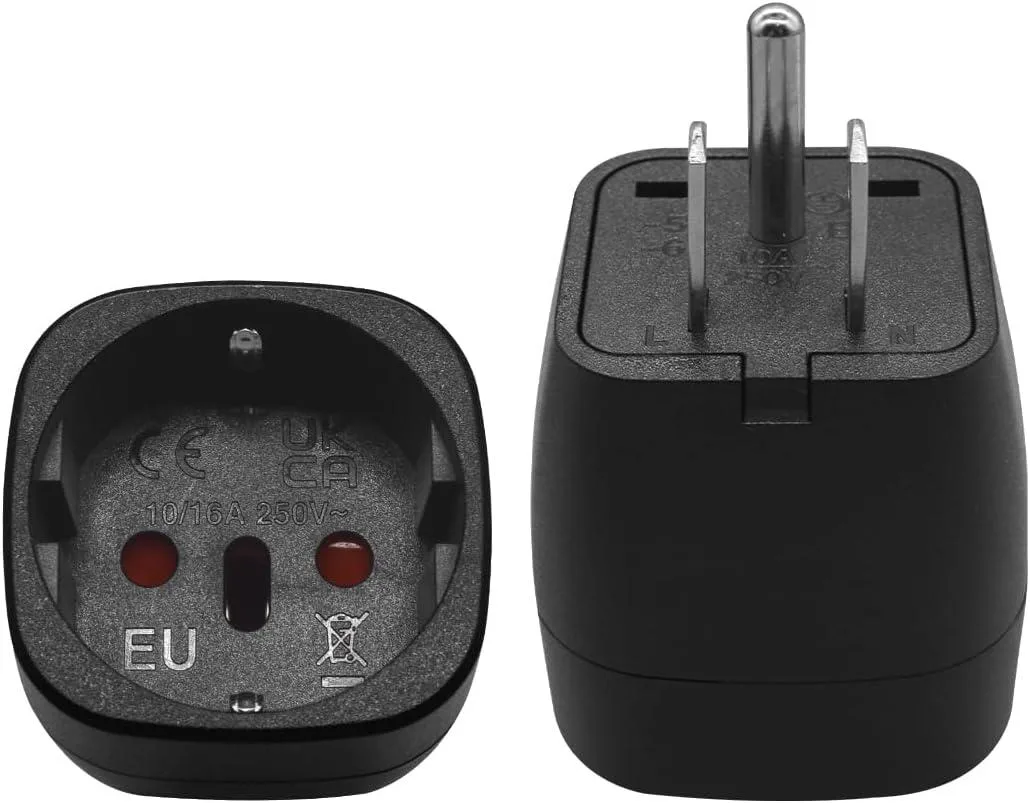 TeKit TeKit Schuko Female to NEMA 5-15P Power Adapter Black — product photo