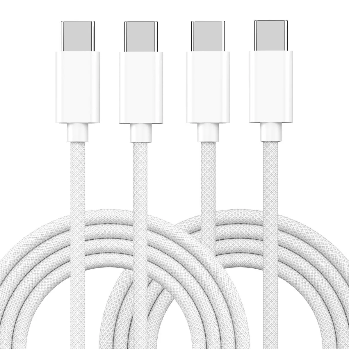  GE DY-226 USB-C to USB-C phone cable 25 ft 60W braided black — product photo