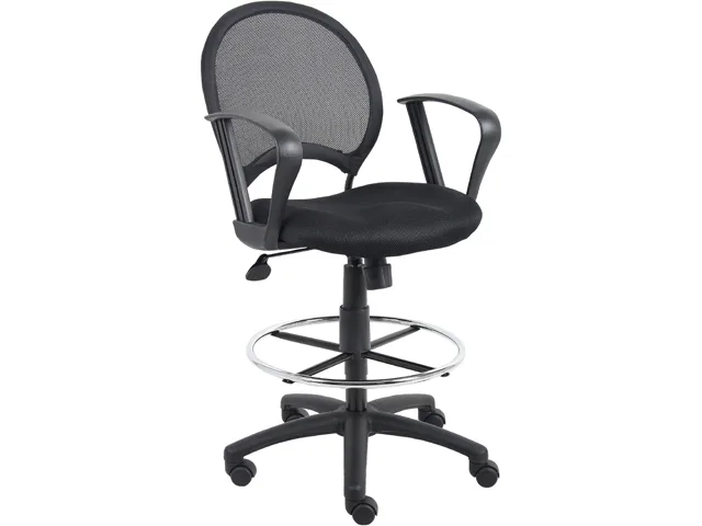 BOSS Office Products BOSS Office Products B16217 Mesh Drafting Stool Loop Arms office furniture — product photo