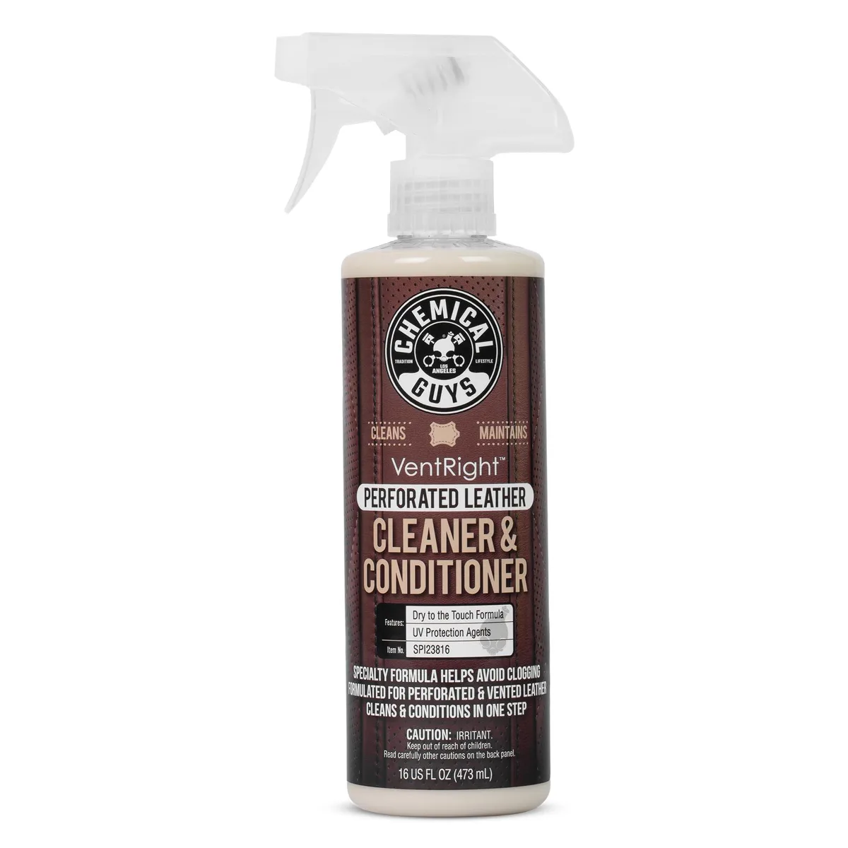 White 16 oz spray bottle with Scosche VentRight label