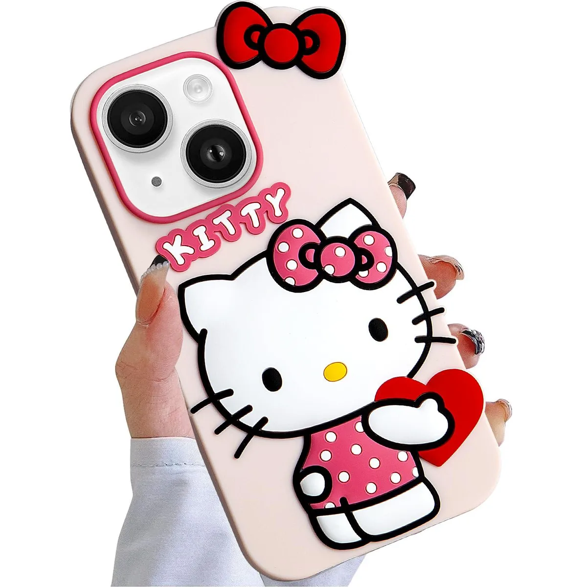 SOEWIOU SOEWIOU H002 iPhone 13/14 Pink Cat Silicone Case 6.1 inch — product photo