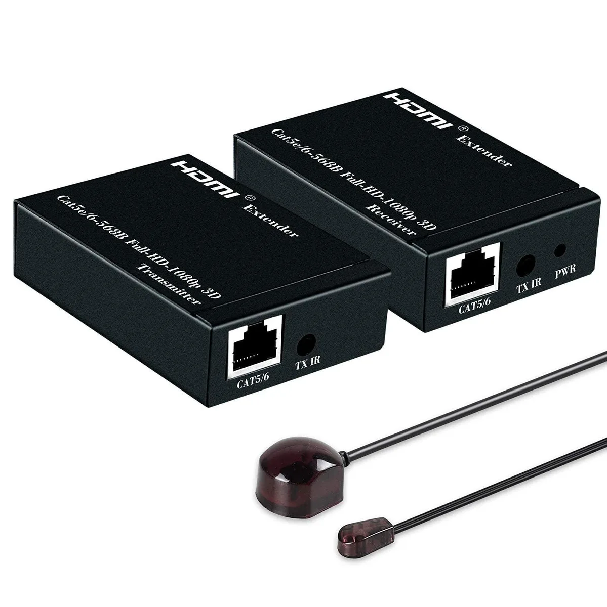 FLEANE FLEANE HDMI Extender 50m 1080P Cat5e Cat6 Cat6a Cat7 IR Remote audio adapter — product photo