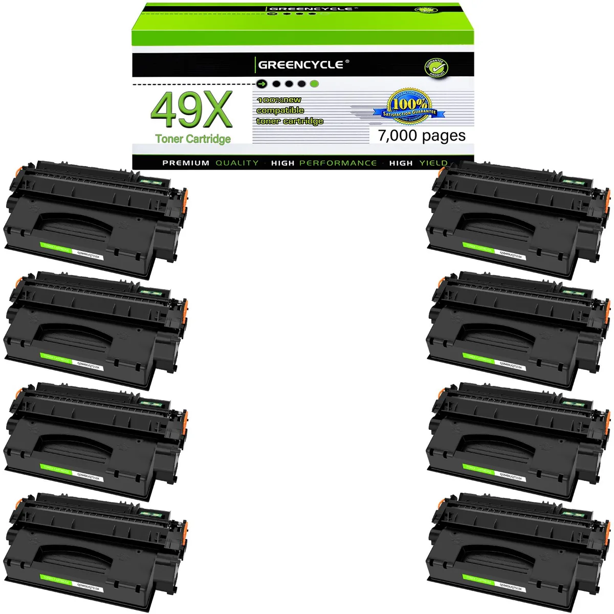 GREENCYCLE GREENCYCLE Q5949X toner cartridge 8-pack black 7000 pages — product photo