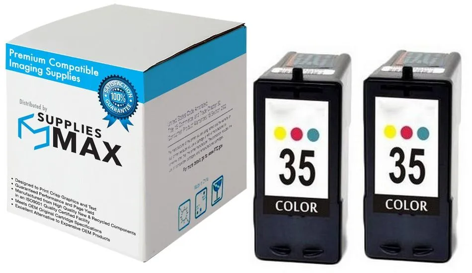 SuppliesMax SuppliesMax 18C0035_2PK Remanufactured Color Inkjet Cartridge 2 Pack 450 Pages — product photo