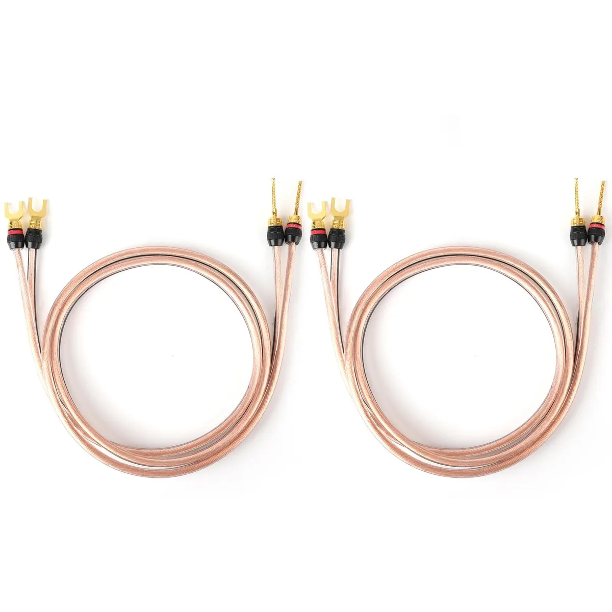 Batianda Batianda 2 in 1 accessory speaker wire 12AWG 5N OFC 24k gold Y plug 3M 9.8ft — product photo