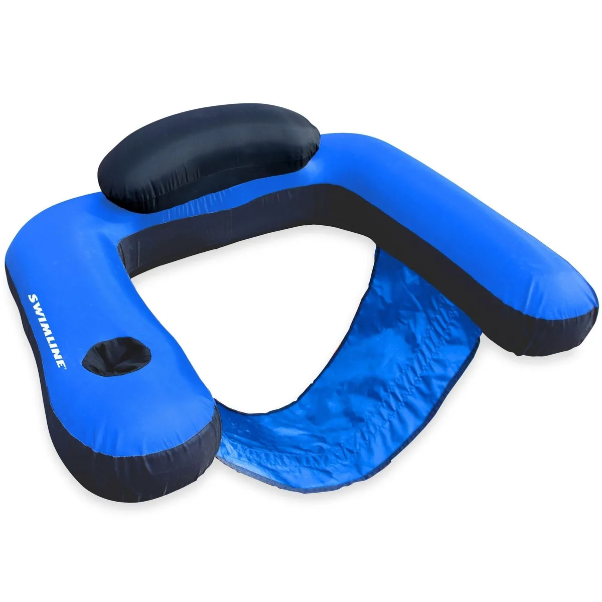  Swimline Original Fabric Covered U-Seat Inflatable Pool Lounger Yellow 32 x 25 x 14 inches — product photo
