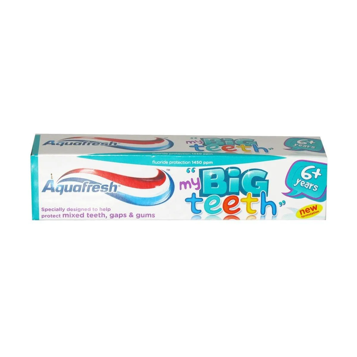 Aquafresh Big Kids 6+ Fresh Mint fluoride toothpaste tube, 82 g