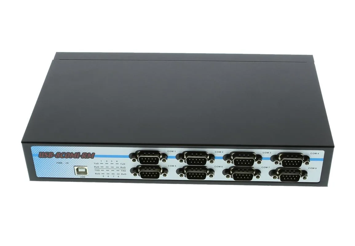 SerialGear SerialGear USB-8COMi-RM USB to Octal RS-232/422/485 adapter DIN rail rack mount — product photo