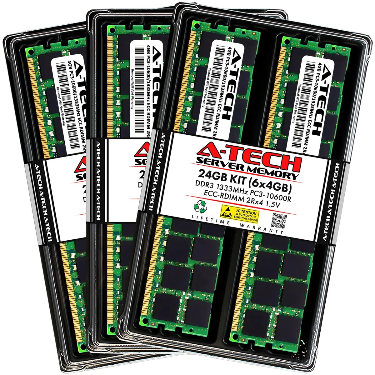 A-Tech A-Tech 24GB (6x4GB) DDR3 1333 ECC RDIMM memory upgrade for Mac Pro 12-Core 2010/2012 — product photo