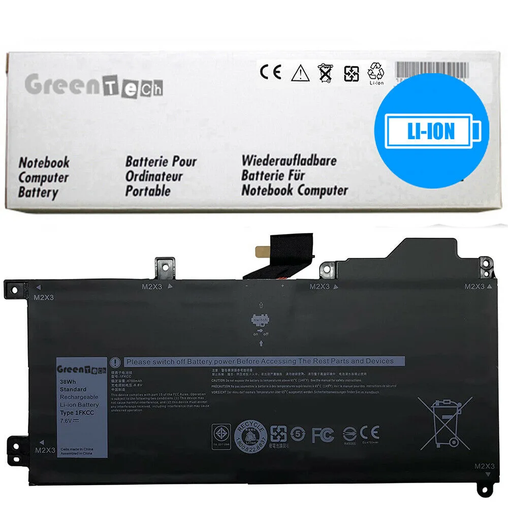 NShi NShi 1FKCC laptop battery for Latitude 7200 2-in-1 7210 2-in-1 38WHR — product photo