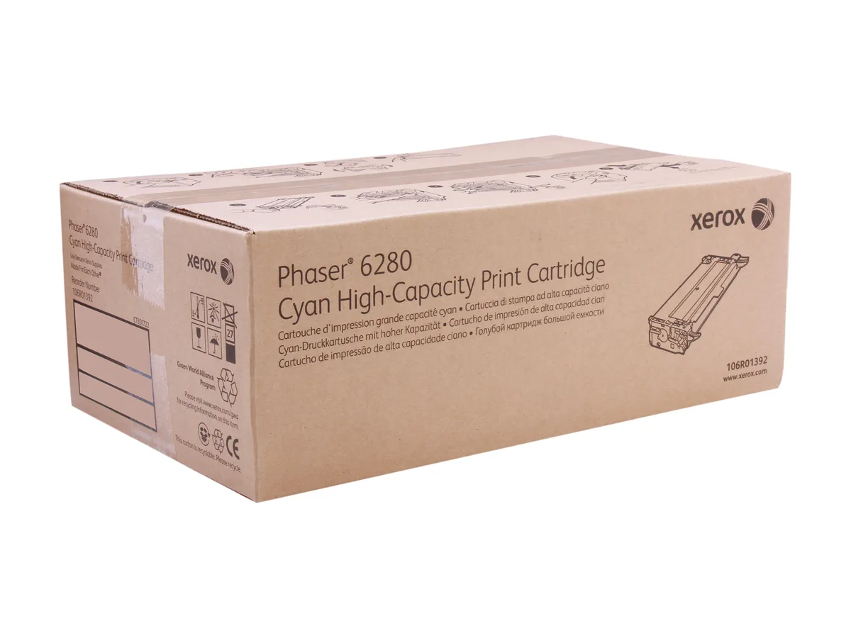 XEROX XEROX 106R01392 Cyan High Yield Toner Cartridge 5900 Pages — product photo