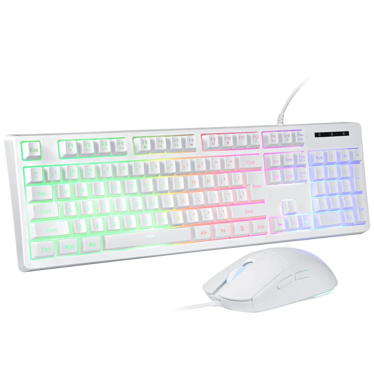  Redragon CQ106 Gaming Keyboard and Mouse Combo (White) — product photo