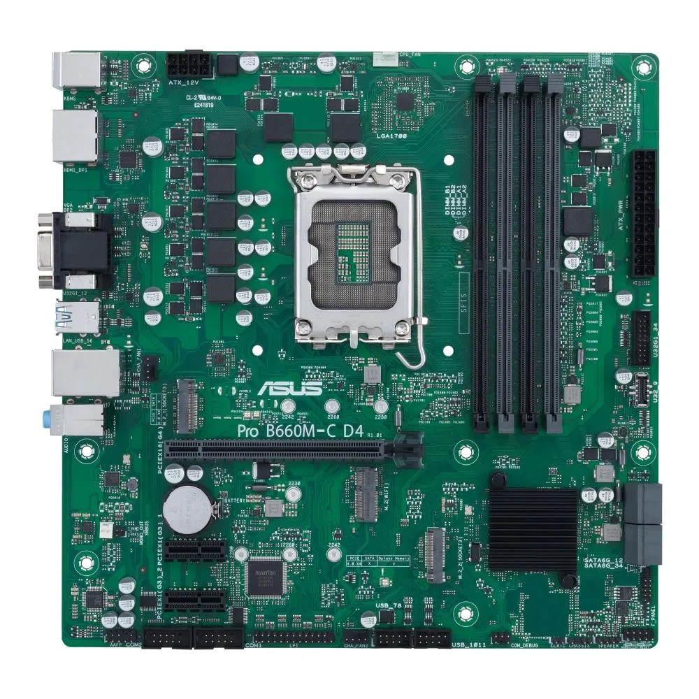 ASUS ASUS Pro B660M-C D4-CSM Intel B660 DDR4 128GB motherboard — product photo