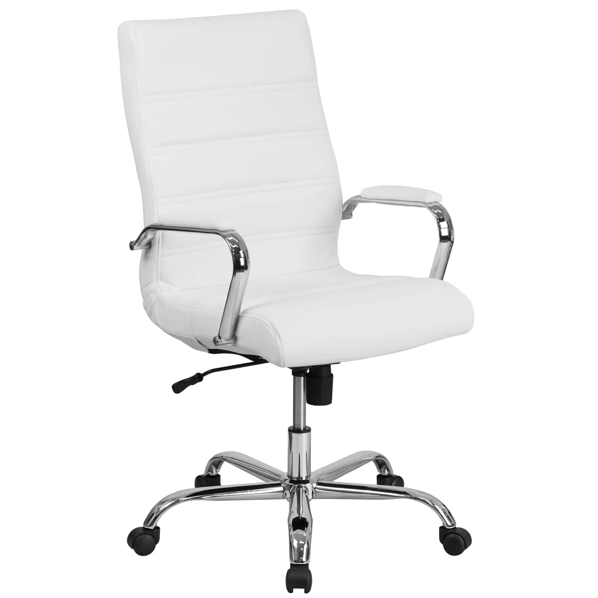 Flash Furniture Flash Furniture High Back Office Chair White LeatherSoft Chrome Frame GO-2286H-WH-GG — product photo