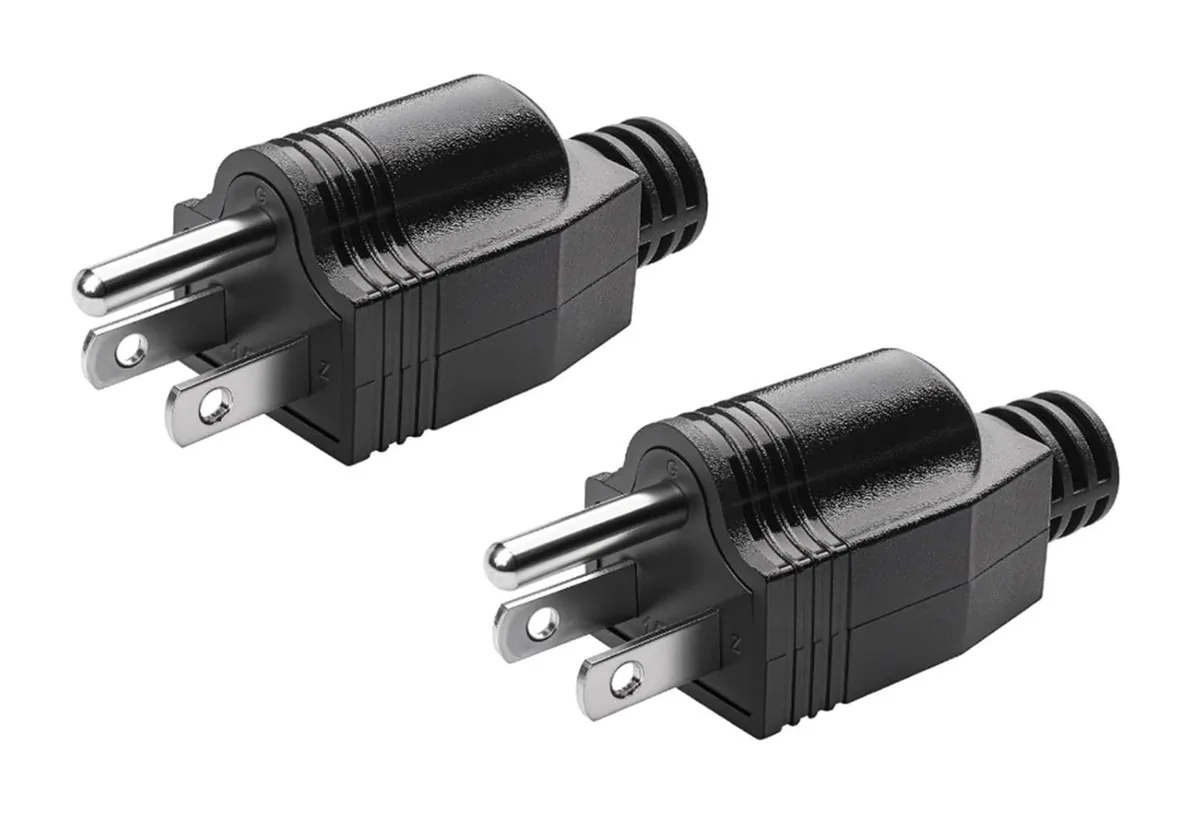 TeKit TeKit 2-Pack NEMA 5-15R Replacement Plugs 125V 15A Black — product photo