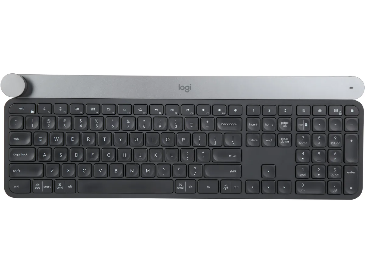 Logitech Logitech Craft 920-008484 keyboard Crown dial backlit RF Bluetooth dark grey aluminum — product photo