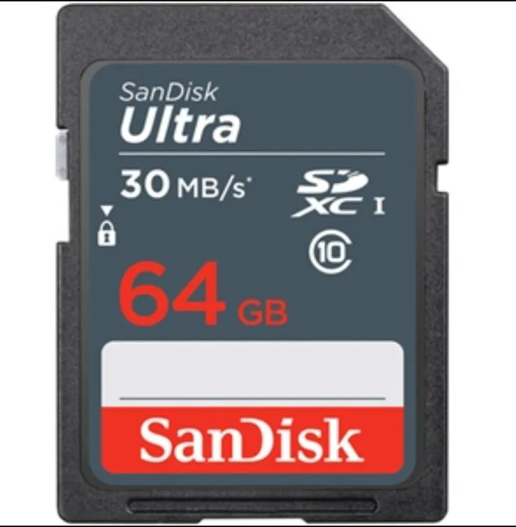 SanDisk SanDisk Ultra 64 GB 140 MB/s SDXC memory card — product photo