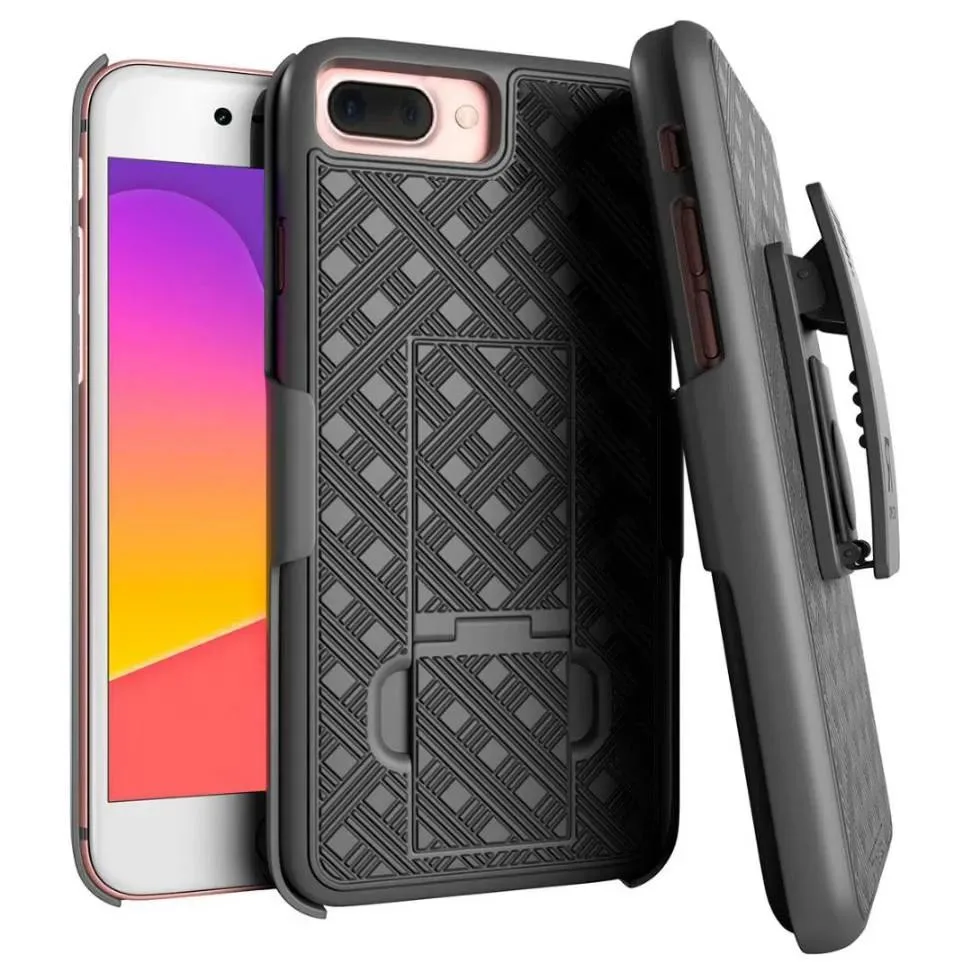 Rome Tech Rome Tech iPhone 6/6s/7/8 Plus Belt Clip Holster Case Black — product photo