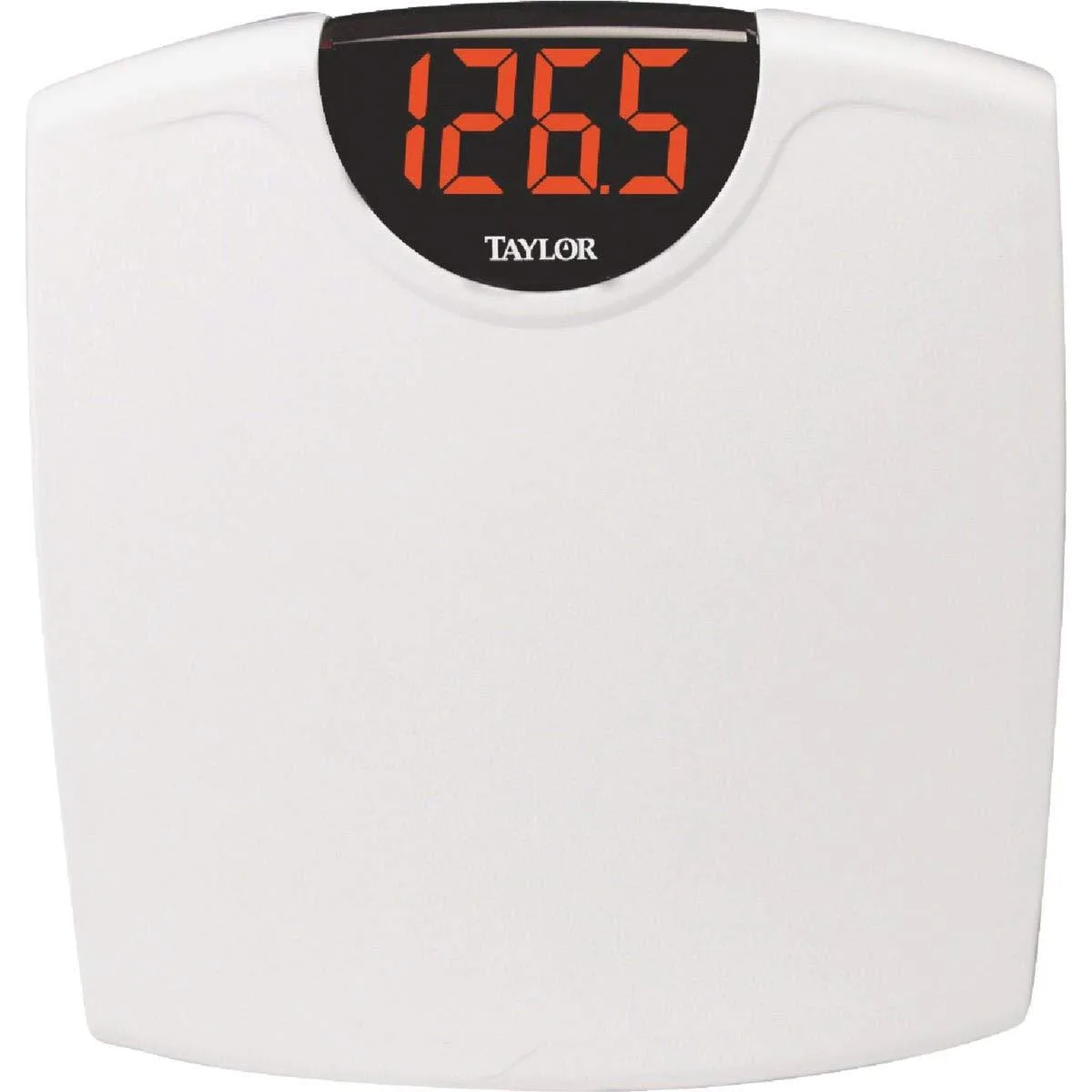 White electronic scale with 1.3 inch LED display, steel platform, 12 pack