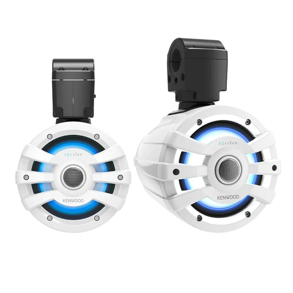 KENWOOD KENWOOD eXcelon XM65TWL 6.5" 75W RMS Coaxial Tower Speakers White — product photo